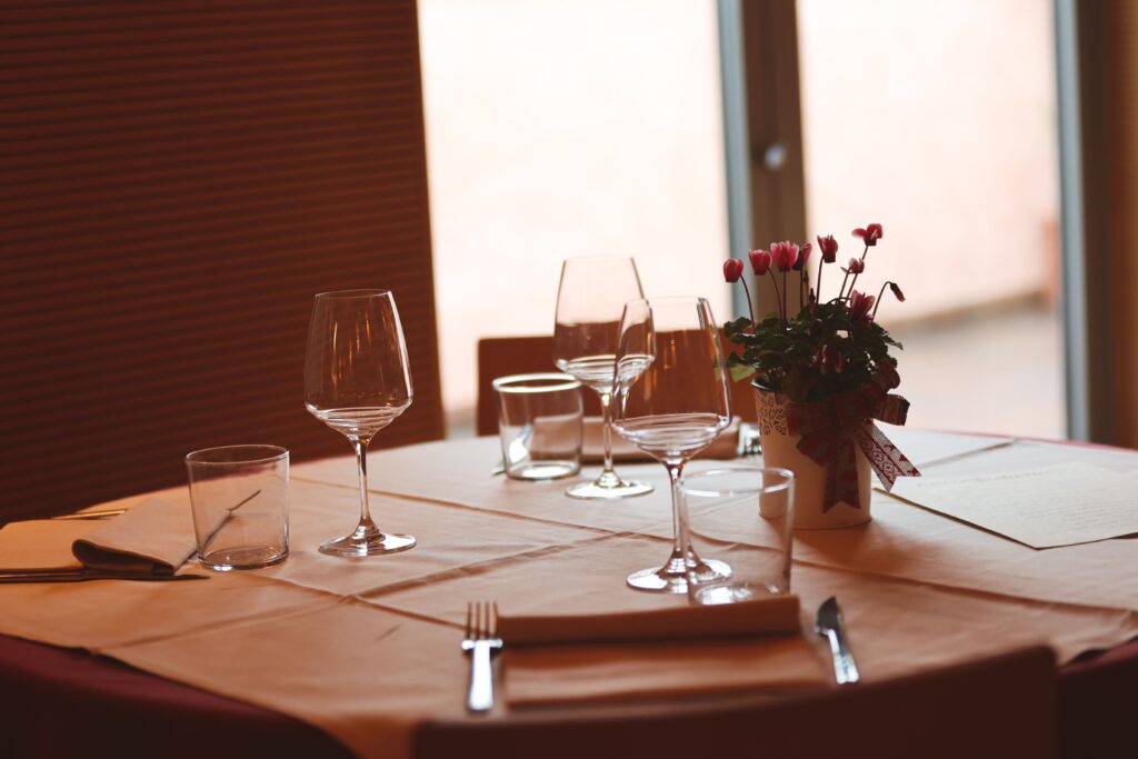 Dining room of the Baccalàdivino restaurant