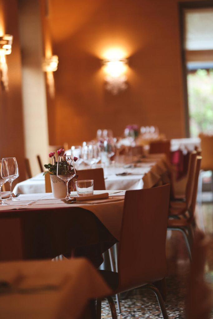 Dining room of the Baccalàdivino restaurant