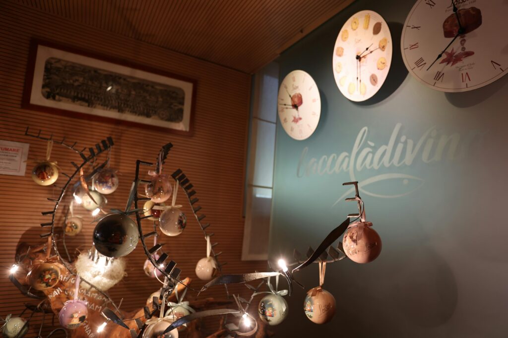 Dining room of the Baccalàdivino restaurant